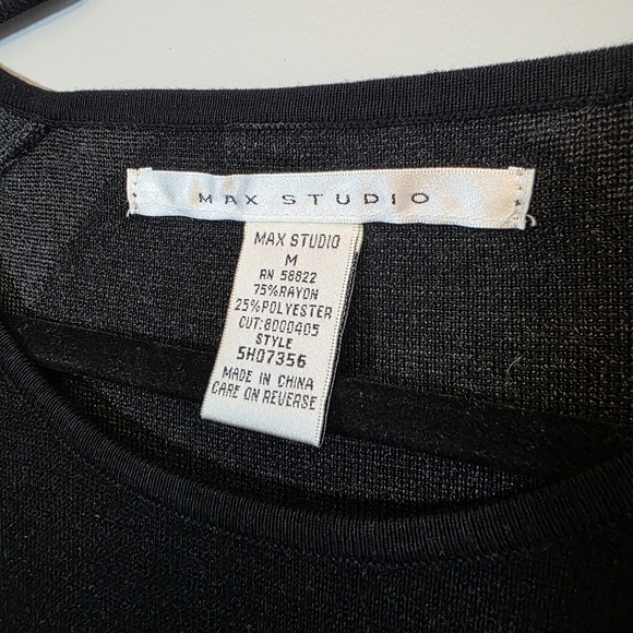 Max Studio Black and Gray Long Sleeve Dress - Picture 2 of 3